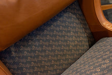 Load image into Gallery viewer, Vintage Leather Wingback Lounger with Ottoman
