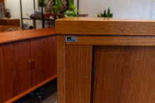 Load image into Gallery viewer, Vintage Teak Tambour Door Office Cabinet
