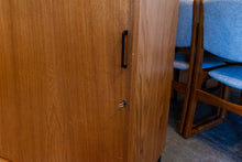 Load image into Gallery viewer, Vintage Teak Tambour Door Office Cabinet
