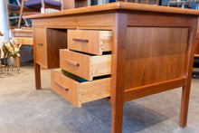 Load image into Gallery viewer, Vintage Teak Executive Desk
