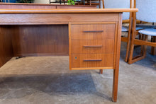 Load image into Gallery viewer, Vintage Teak Executive Desk
