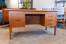 Load image into Gallery viewer, Vintage Teak Executive Desk
