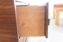 Load image into Gallery viewer, Vintage Mid Century Modern Walnut Four Drawer Dresser
