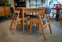 Load image into Gallery viewer, Restored Square Teak Drawleaf Dining Table
