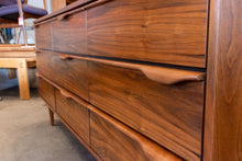 Load image into Gallery viewer, Restored Vicart Walnut Nine Drawer Dresser
