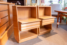 Load image into Gallery viewer, Vintage Imperial Solid Birch Bedside Table Pair
