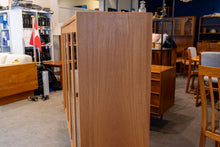 Load image into Gallery viewer, Lighted Teak Display Cabinet with Glass Shelves
