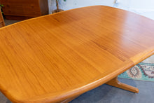 Load image into Gallery viewer, Vintage Teak Pedestal Dining Table
