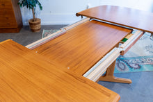 Load image into Gallery viewer, Vintage Teak Pedestal Dining Table
