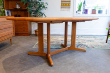 Load image into Gallery viewer, Vintage Teak Pedestal Dining Table
