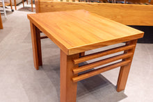 Load image into Gallery viewer, Teak side table with side slats
