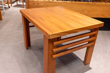 Load image into Gallery viewer, Teak side table with side slats
