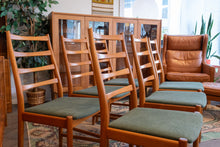 Load image into Gallery viewer, Restored Teak Tallback Dining Chairs

