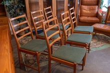 Load image into Gallery viewer, Restored Teak Tallback Dining Chairs
