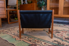 Load image into Gallery viewer, Vintage Teak and Leather Magazine Rack
