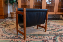 Load image into Gallery viewer, Vintage Teak and Leather Magazine Rack
