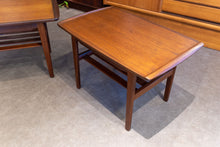 Load image into Gallery viewer, Vintage Afromosia and Teak Side Table Pair
