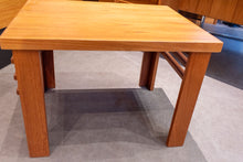 Load image into Gallery viewer, Teak side table with side slats
