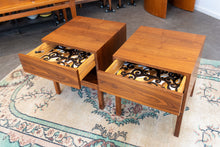 Load image into Gallery viewer, Walnut Mid Century Modern REFF Nightstands – Pair

