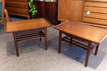Load image into Gallery viewer, Vintage Afromosia and Teak Side Table Pair
