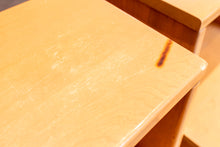 Load image into Gallery viewer, Vintage Imperial Solid Birch Bedside Table Pair

