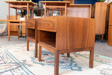 Load image into Gallery viewer, Walnut Mid Century Modern REFF Nightstands – Pair

