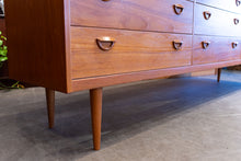 Load image into Gallery viewer, Vintage Teak Nine Drawer Dresser
