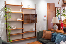 Load image into Gallery viewer, Vintage Teak Two Bay Wall Unit
