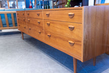 Load image into Gallery viewer, Vintage Teak Nine Drawer Dresser
