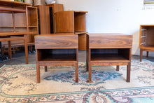 Load image into Gallery viewer, Walnut Mid Century Modern REFF Nightstands – Pair
