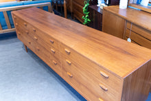 Load image into Gallery viewer, Vintage Teak Nine Drawer Dresser
