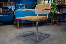 Load image into Gallery viewer, Reupholstered Vintage Cesca Style Chair with Original Cane Back
