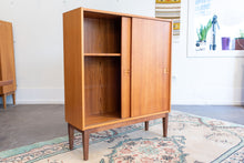 Load image into Gallery viewer, Vintage Teak Cabinet with Sliding Doors
