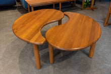 Load image into Gallery viewer, Restored Solid Teak Yin Yang Nesting Coffee Table
