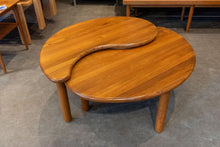 Load image into Gallery viewer, Restored Solid Teak Yin Yang Nesting Coffee Table
