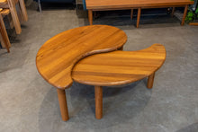 Load image into Gallery viewer, Restored Solid Teak Yin Yang Nesting Coffee Table
