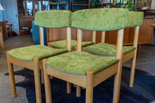 Load image into Gallery viewer, Vintage Reupholstered Oak Dining Chairs
