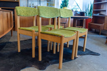 Load image into Gallery viewer, Vintage Reupholstered Oak Dining Chairs
