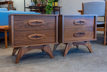 Load image into Gallery viewer, Fully Restored Walnut Nightstand Pair
