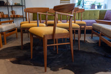 Load image into Gallery viewer, Reupholstered Vintage Sapele Dining Chairs - Set of Six
