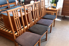 Load image into Gallery viewer, Tall Back Teak Dining Chairs - Set of Four

