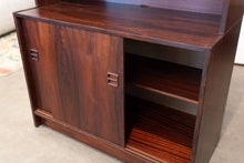 Load image into Gallery viewer, Vintage Rosewood Hutch with Display Cabinet Topper
