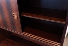 Load image into Gallery viewer, Vintage Rosewood Hutch with Display Cabinet Topper
