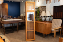 Load image into Gallery viewer, Teak Standing Clock with Display Cabinet Shelving
