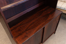 Load image into Gallery viewer, Vintage Rosewood Hutch with Display Cabinet Topper
