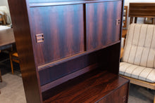 Load image into Gallery viewer, Vintage Rosewood Hutch with Display Cabinet Topper

