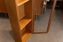 Load image into Gallery viewer, Teak Standing Clock with Display Cabinet Shelving
