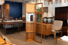 Load image into Gallery viewer, Teak Standing Clock with Display Cabinet Shelving
