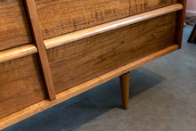 Load image into Gallery viewer, Long Walnut Nine Drawer Dresser
