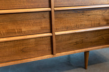 Load image into Gallery viewer, Long Walnut Nine Drawer Dresser
